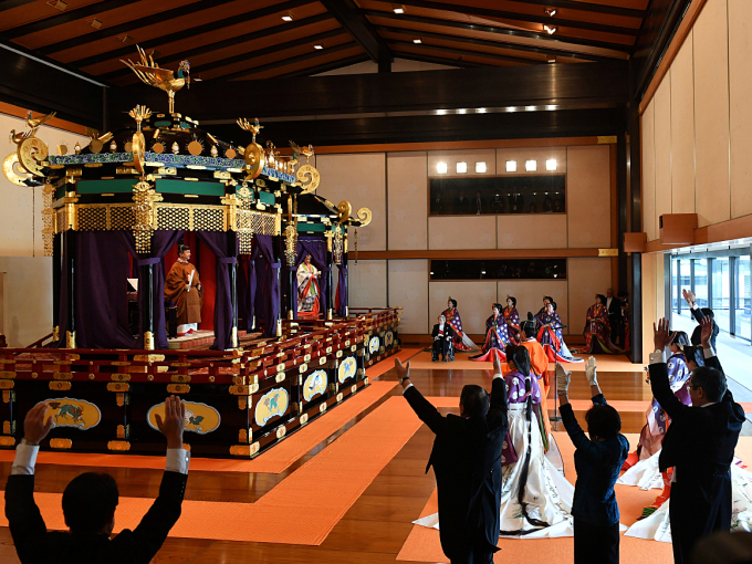 The formal enthronement ceremony is called Sokuirei-Seiden-no-gi. Photo: Kazuhiro Nogi / Reuters / NTB scanpix